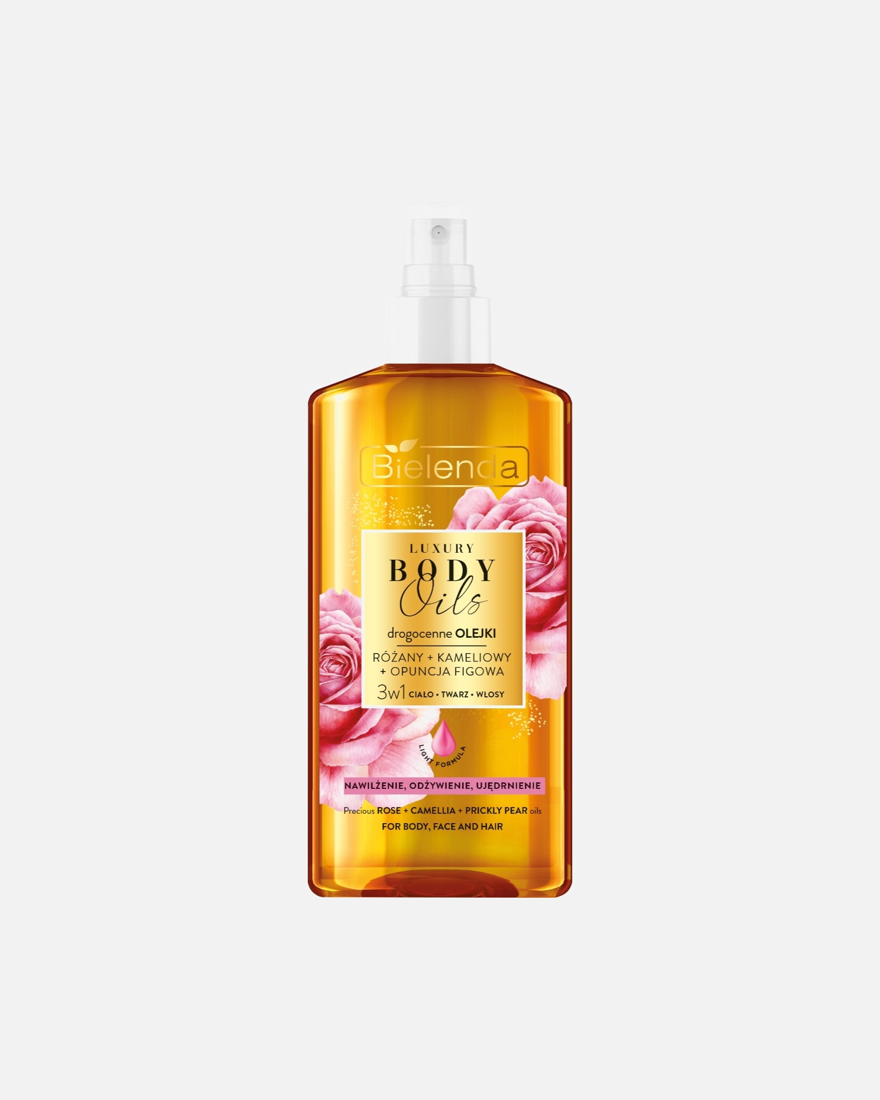 Olejek do ciała dla Unisex Bielenda LUXURY BODY OILS Drogocenne olejki: RÓŻANY + KAMELIOWY + OPUNCJA FIGOWA 150 ml