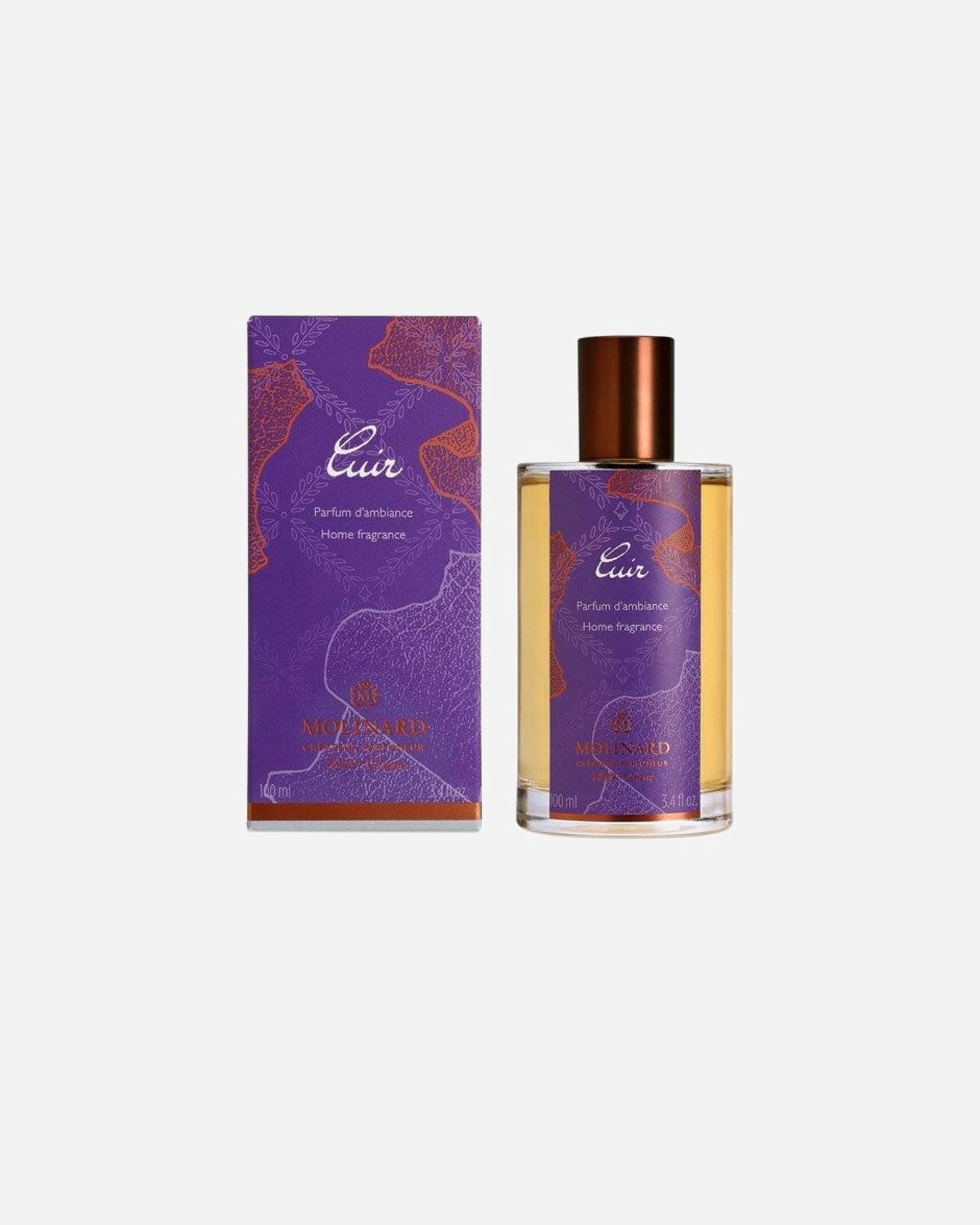 Zapach do pomieszczeń dla Unisex Molinard Cuir Home Spray 100 ml