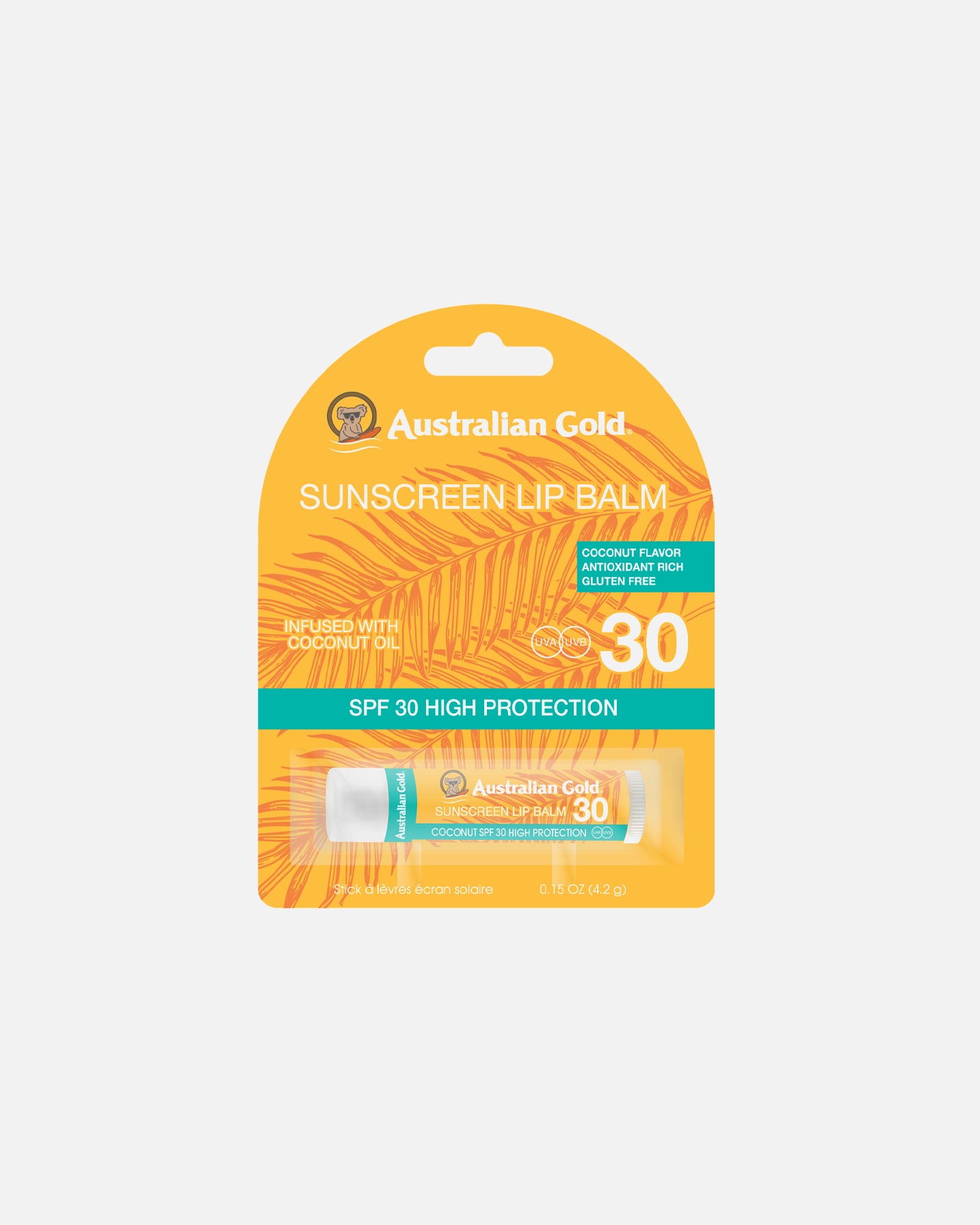 Balsam do ust dla Unisex Australian Gold SPF 30 Lip Balm Blister (Pomadka ochronna z filtrem przeciwsłonecznym) 4.2 g