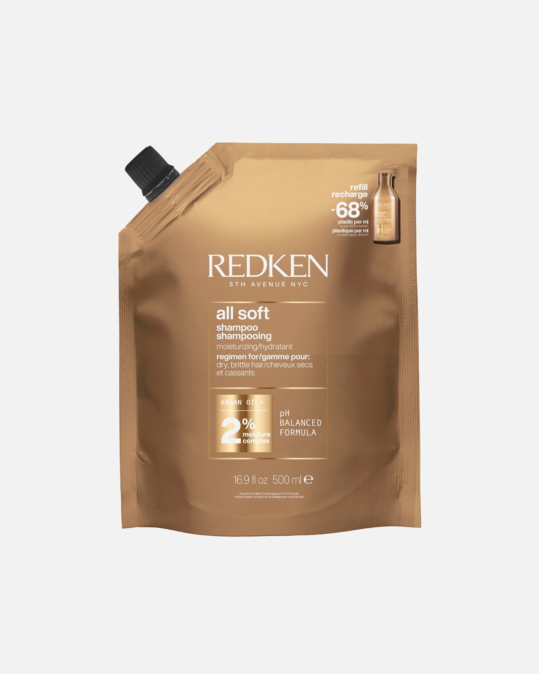 Szampon do włosów dla Unisex Redken All Soft All Soft Szampon do włosów 500 ml - Refill