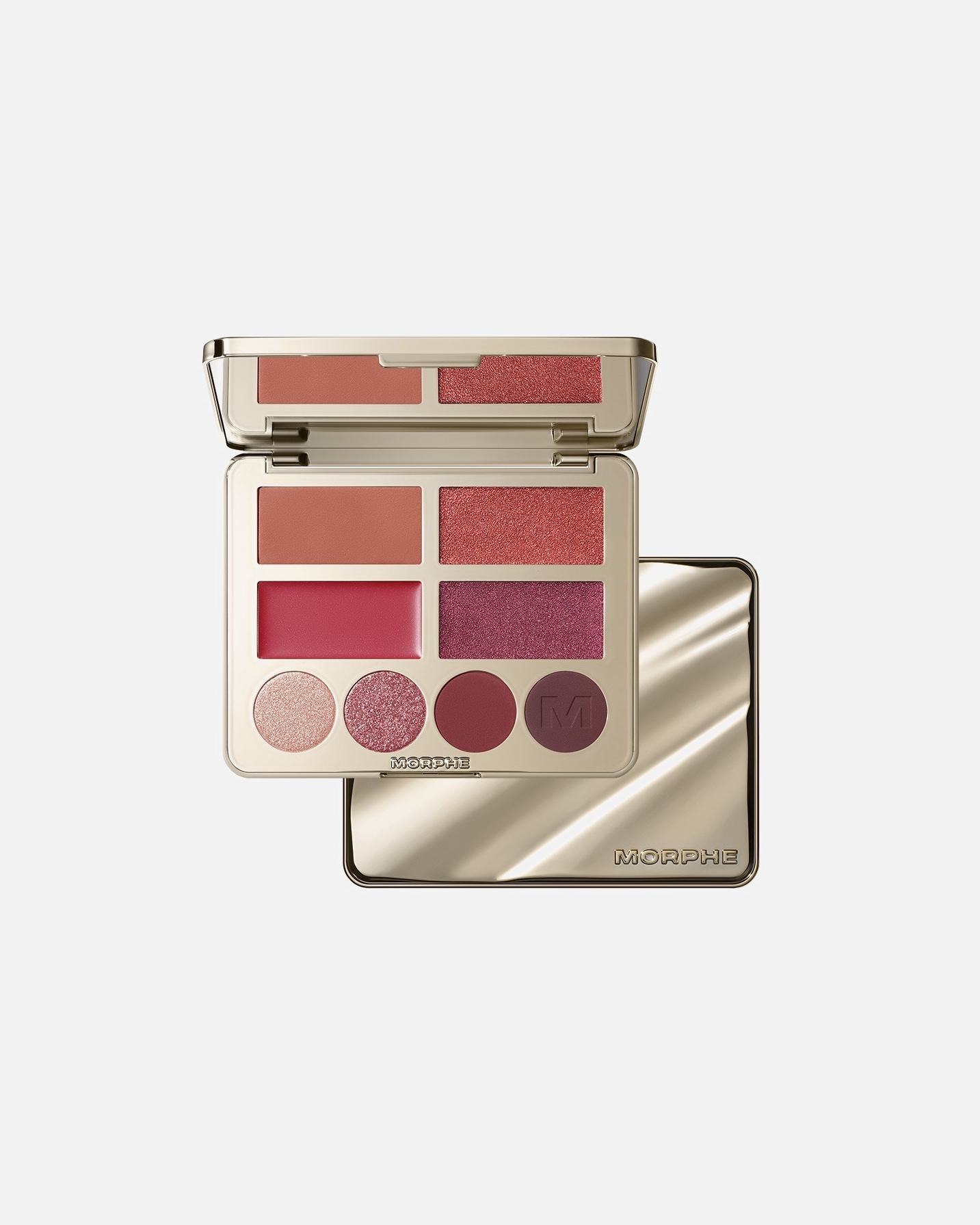 Cień do powiek dla Unisex Morphe Holiday Collection Glass Half Full Face & Eye Palette GLASS HALF FULL