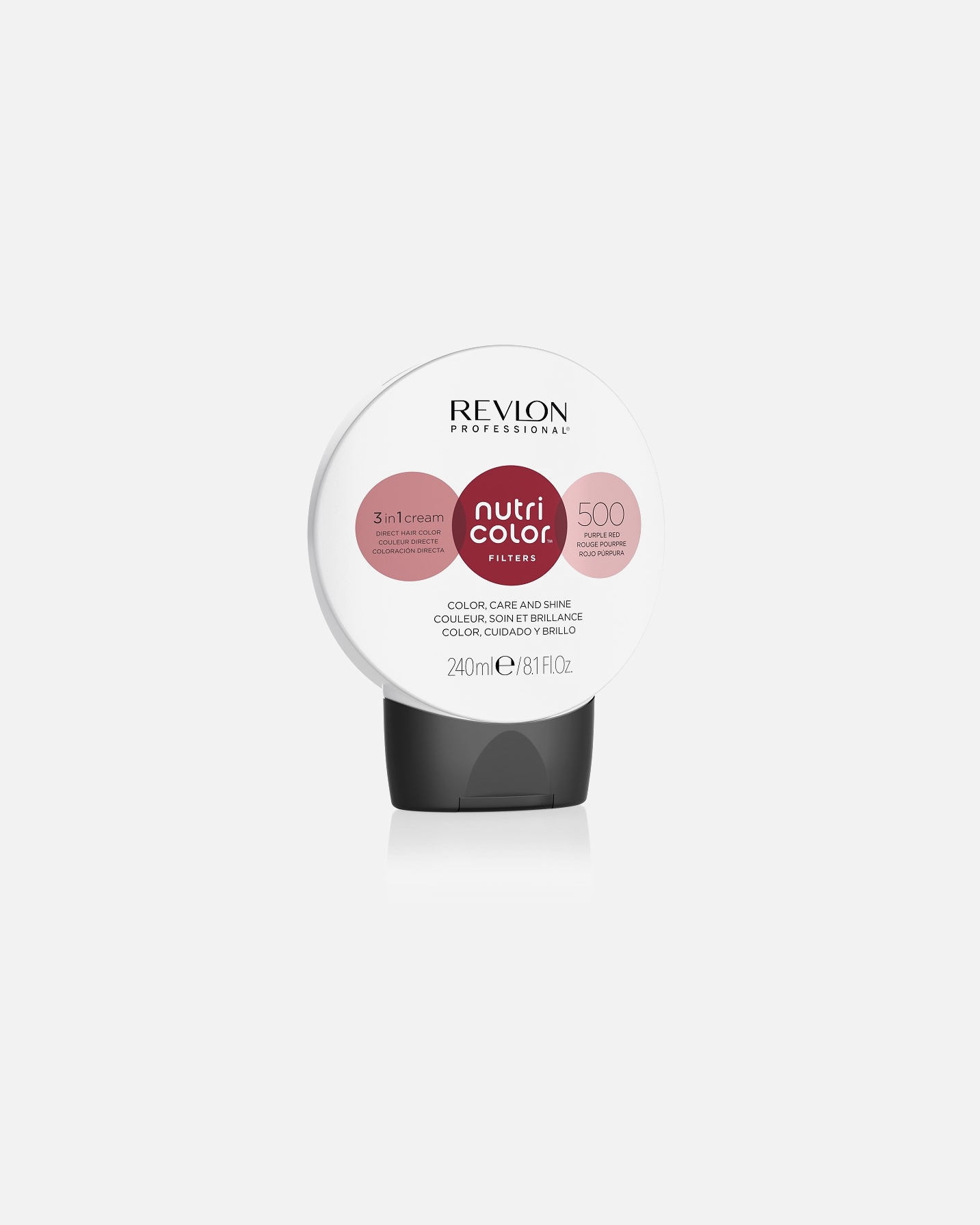 Farba do włosów dla Unisex Revlon Professional Nutri Color 3 in 1 Cream Nr. 500 500 - PURPLE RED