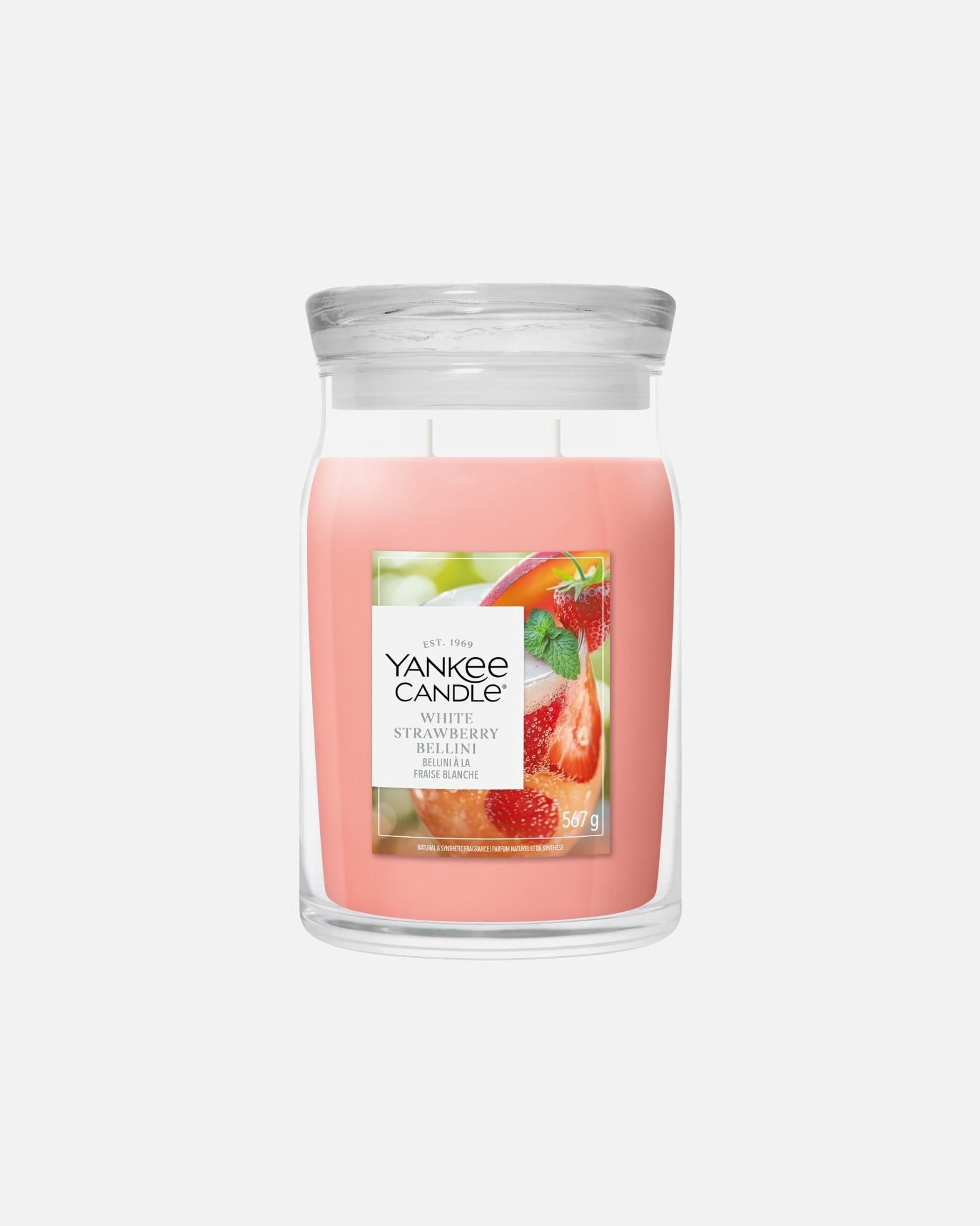 Świeca dla Unisex YANKEE CANDLE White Strawberry Bellini 567 g