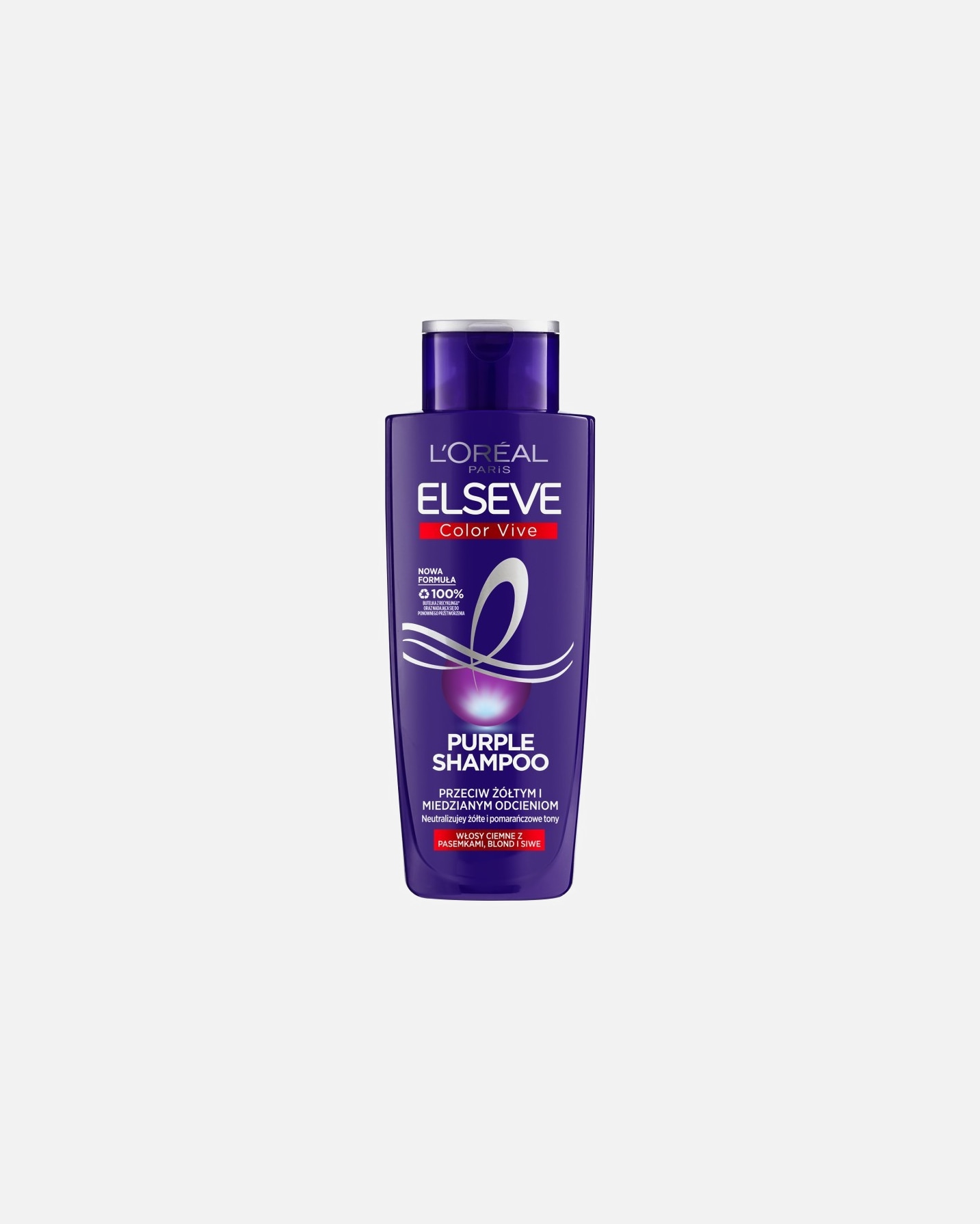Szampon do włosów dla Unisex Elseve Elseve Color-Vive Purple Szampon do włosów farbowanych blond i rozjaśnianych neutralizujący żółte i miedziane odcienie 200 ml