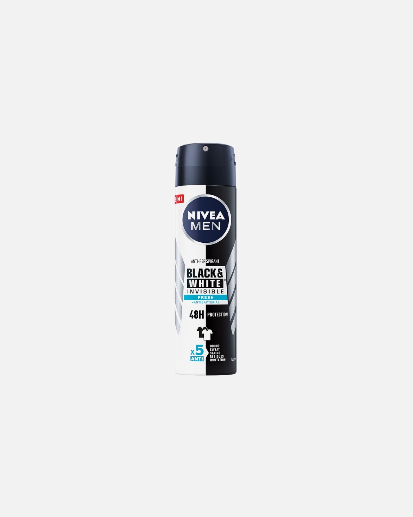 Antyprespirant dla Unisex NIVEA MEN MEN Black & White Fresh Antyperspirant męski w spray'u 150 ml