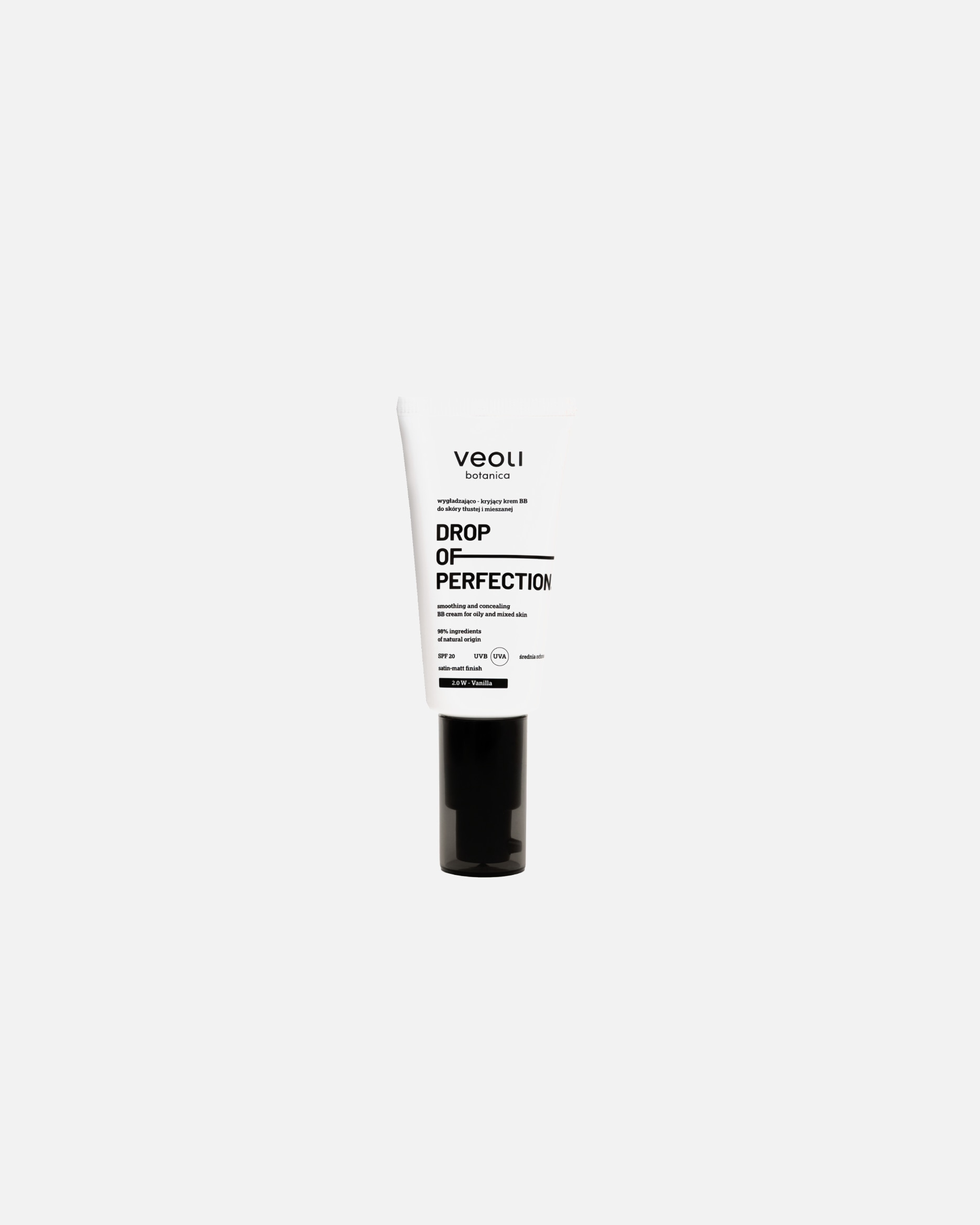 Krem BB dla Unisex Veoli Botanica Wygładzająco - kryjący krem BB do skóry tłustej i mieszanej 2.0 W - Vanilla