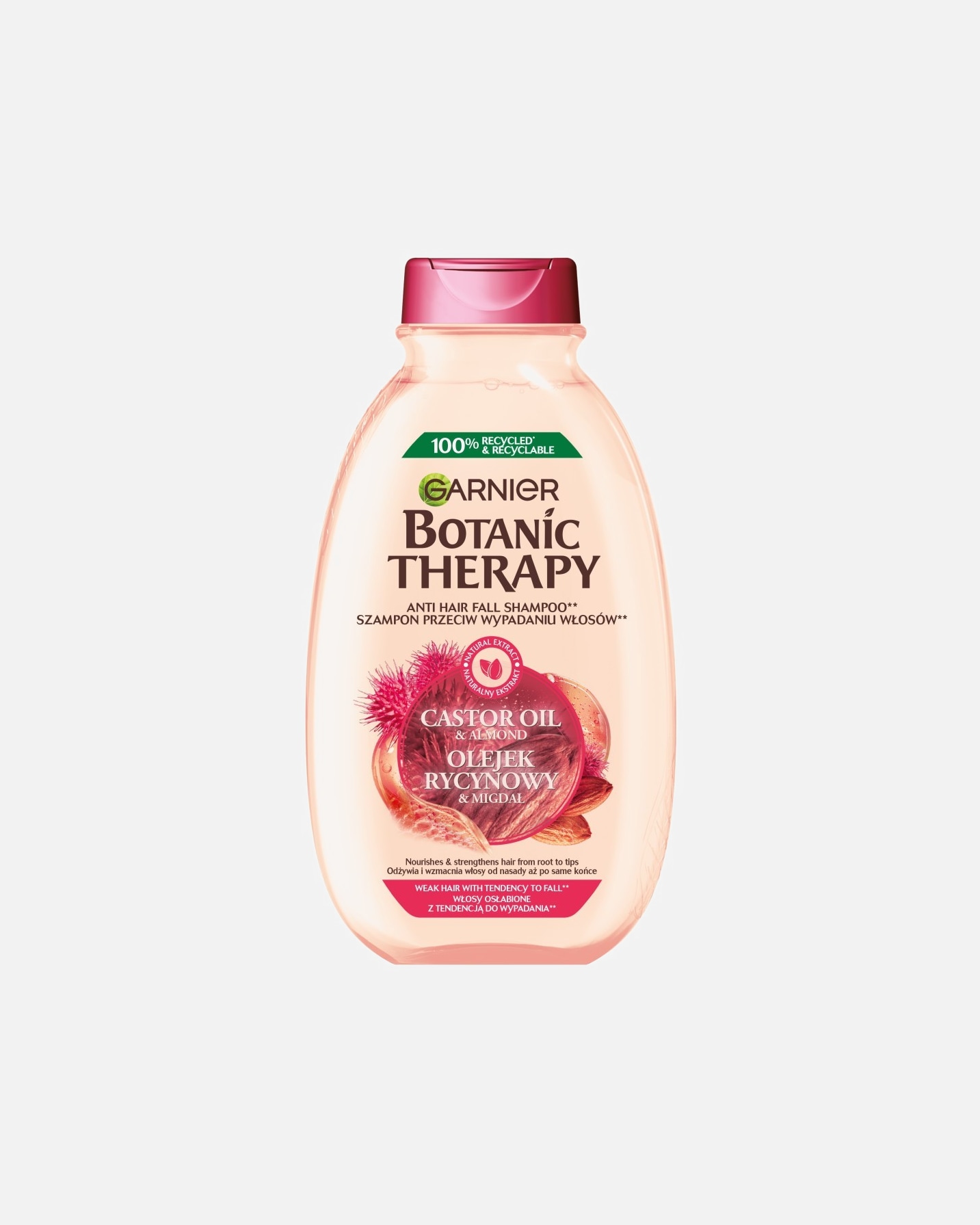 Szampon do włosów dla Unisex Garnier Botanic Therapy Olejek rycynowy & Migdał Szampon wzmacniający 400 ml 400 ml