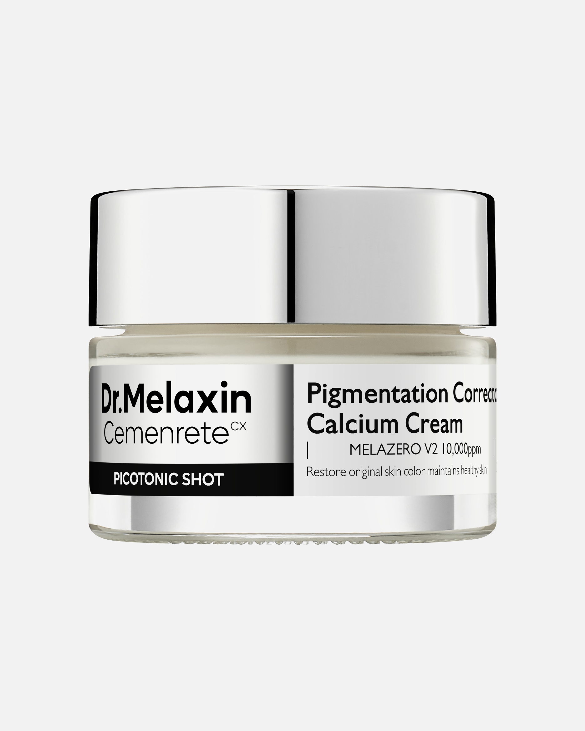 Krem do twarzy dla Unisex DR. MELAXIN Default Brand Line CEMENRETE PICOTONIC SHOT PIGMENTATION CORRECTOR CALCIUM CREAM - Rozjaśniający przebarwienia 25 g