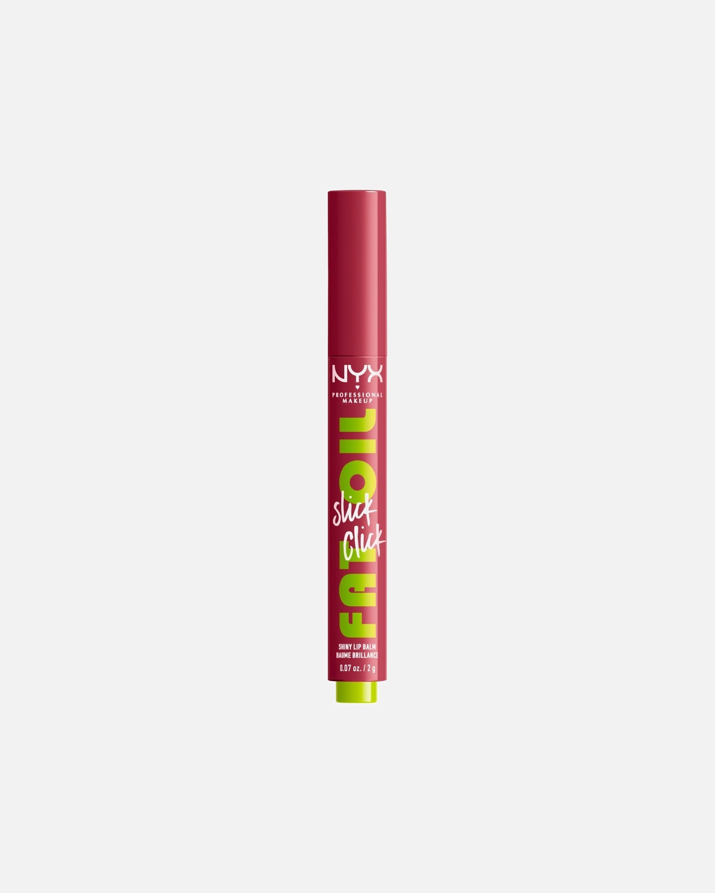Pomadka do ust w sztyfcie dla Unisex NYX Professional Makeup Fat Oil Slick Click, Błyszczący balsam do ust w sztyfcie, Odcień Caption This THAT'S MAJOR