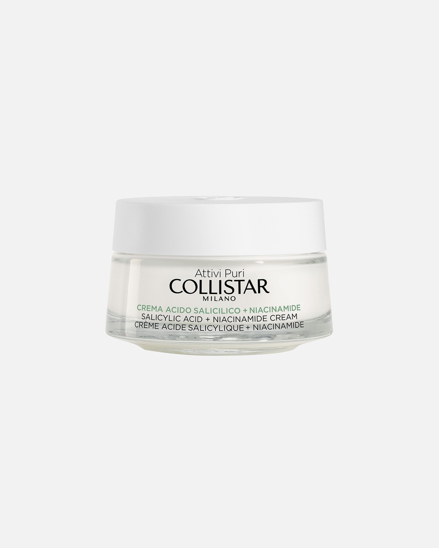 Fluid do twarzy dla Unisex Collistar Attivi Puri Attivi Puri Salicylic Acid + Niacinamide Cream 50 ml