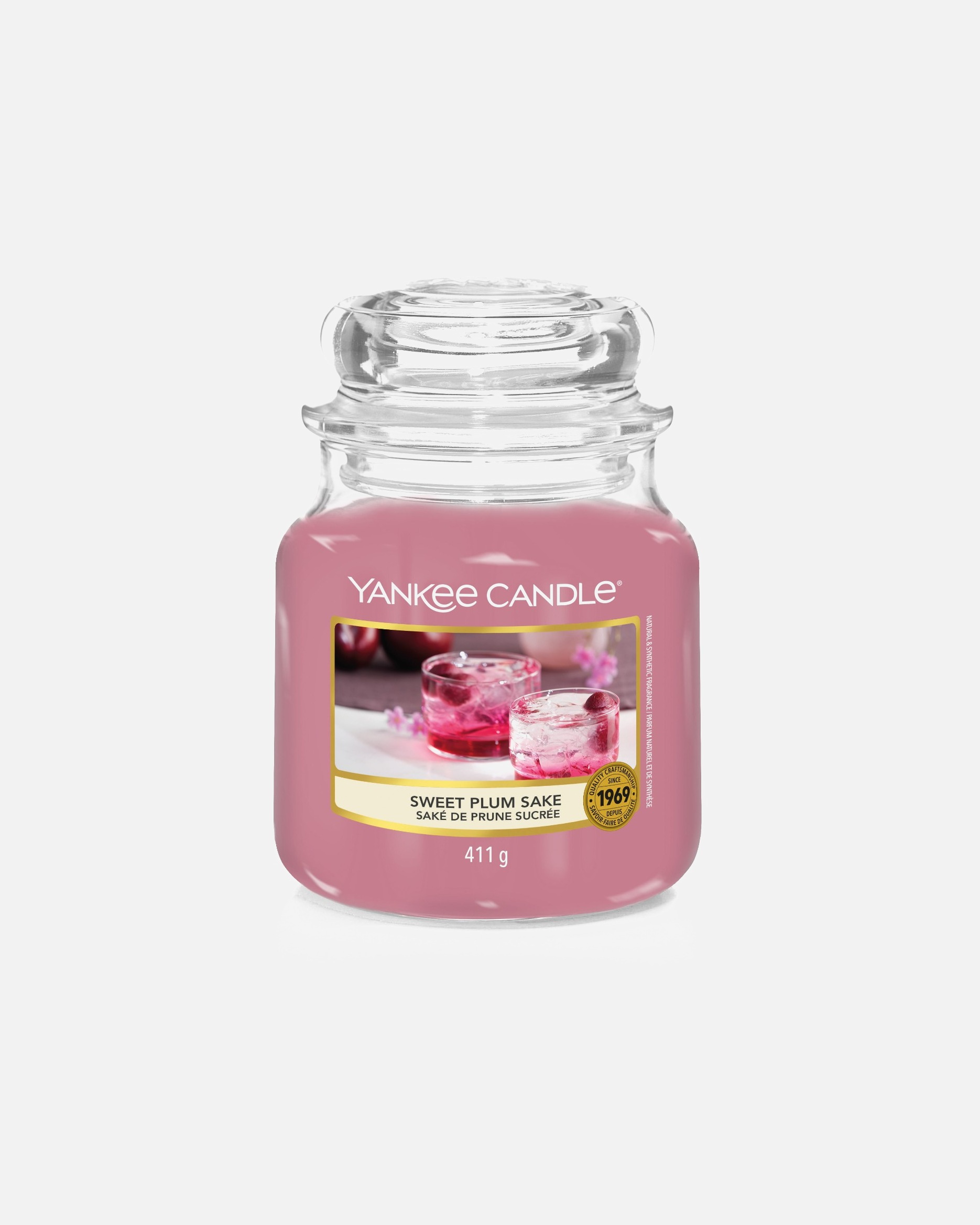 Świeca dla Unisex YANKEE CANDLE Jar Sweet Plum Sake Słoik średni